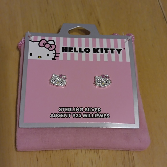 Sanrio Jewelry - Hello Kitty Sterling Silver Earrings with Dust Bag NWT